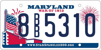 MD license plate 8BB5310
