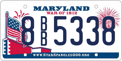 MD license plate 8BB5338