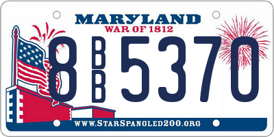 MD license plate 8BB5370