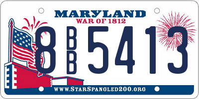 MD license plate 8BB5413