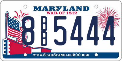 MD license plate 8BB5444