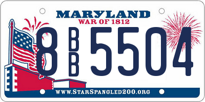 MD license plate 8BB5504