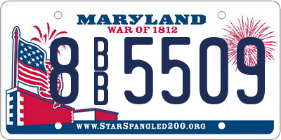 MD license plate 8BB5509