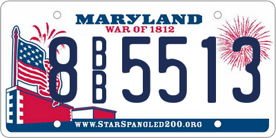 MD license plate 8BB5513