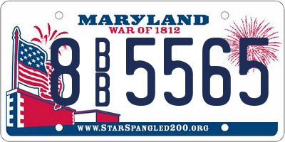 MD license plate 8BB5565