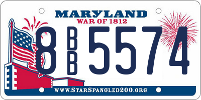 MD license plate 8BB5574