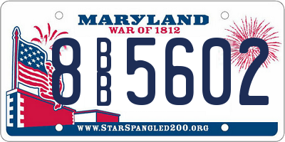 MD license plate 8BB5602