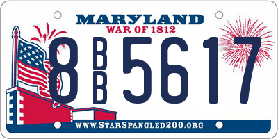 MD license plate 8BB5617
