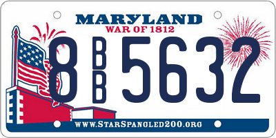 MD license plate 8BB5632