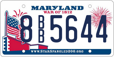 MD license plate 8BB5644