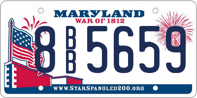 MD license plate 8BB5659