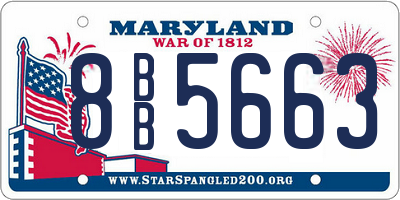 MD license plate 8BB5663