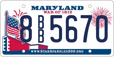 MD license plate 8BB5670