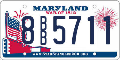 MD license plate 8BB5711