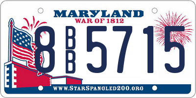 MD license plate 8BB5715