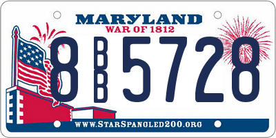 MD license plate 8BB5728