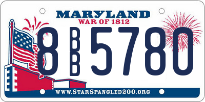 MD license plate 8BB5780
