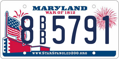 MD license plate 8BB5791