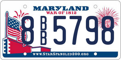 MD license plate 8BB5798