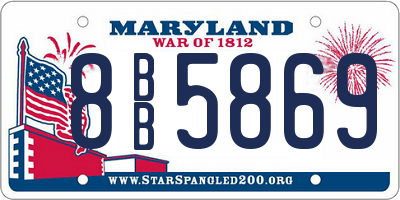 MD license plate 8BB5869