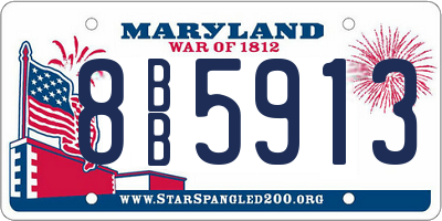 MD license plate 8BB5913