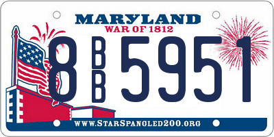 MD license plate 8BB5951