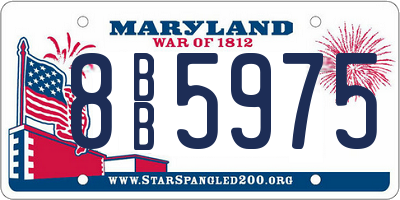 MD license plate 8BB5975