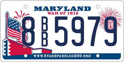 MD license plate 8BB5979