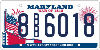 MD license plate 8BB6018