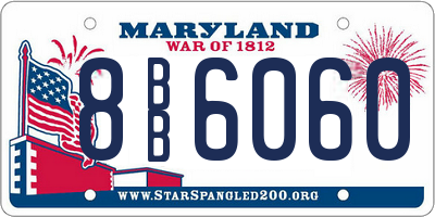 MD license plate 8BB6060