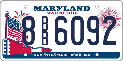 MD license plate 8BB6092