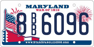 MD license plate 8BB6096