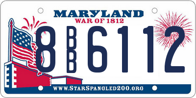 MD license plate 8BB6112