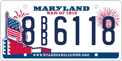 MD license plate 8BB6118