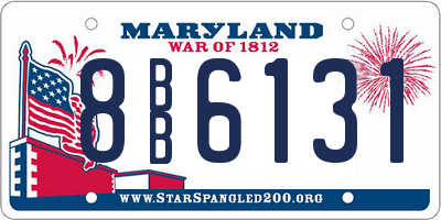 MD license plate 8BB6131