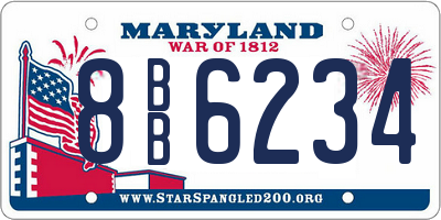 MD license plate 8BB6234