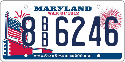 MD license plate 8BB6246