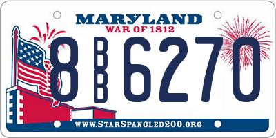 MD license plate 8BB6270