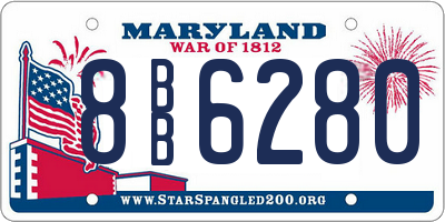 MD license plate 8BB6280