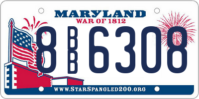 MD license plate 8BB6308