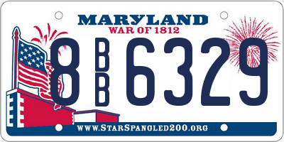 MD license plate 8BB6329