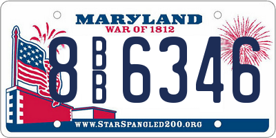 MD license plate 8BB6346