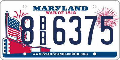 MD license plate 8BB6375