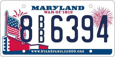 MD license plate 8BB6394