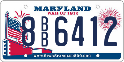 MD license plate 8BB6412