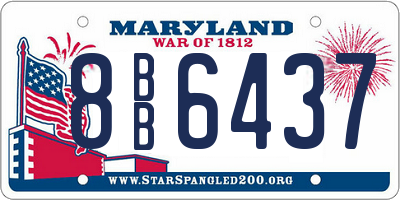 MD license plate 8BB6437