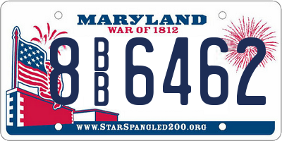 MD license plate 8BB6462