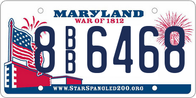 MD license plate 8BB6468