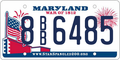 MD license plate 8BB6485