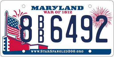 MD license plate 8BB6492